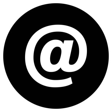 İşaret simgesi vektöründe. E- posta adresi simgesi