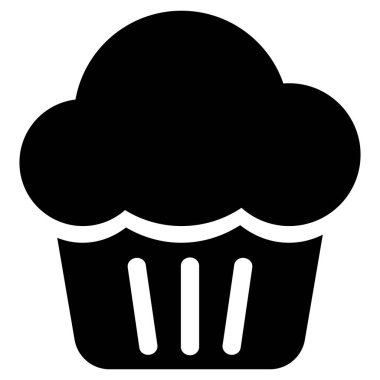 Beyaz arka planda izole edilmiş modaya uygun bir kek simgesi. Kek simgesi. Tatlı simgesi