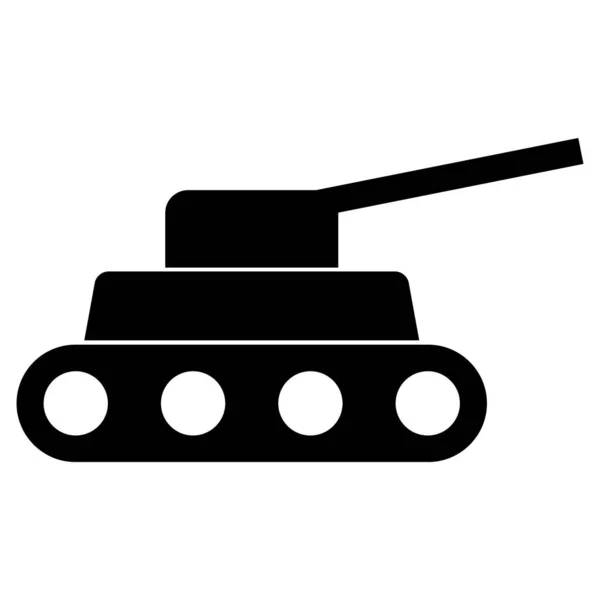 Tankikon Katonai Tank Ikon Hadsereg Tank Ikon Vektorillusztráció — Stock Vector