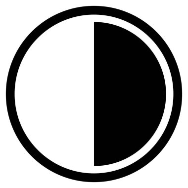 beyaz arkaplanda izole edilmiş karşıtlık simgesi vektörü