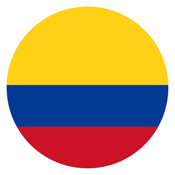 Körül Kolumbia Zászló Vektor Elszigetelt Fehér Háttér — Stock Vector