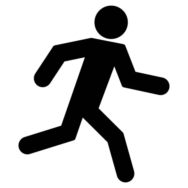 Running Man Icon Isolated White Background Runner Icon Vector Illustration — Stock Vector