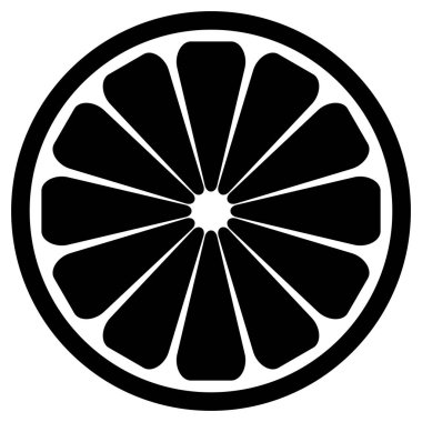 Portakal dilimi ikonu. Meyve dilimi ikonu. Limon dilimi simgesi