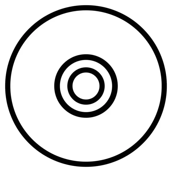 Icône Disque Icône Vecteur Symbole Disque Compact — Image vectorielle