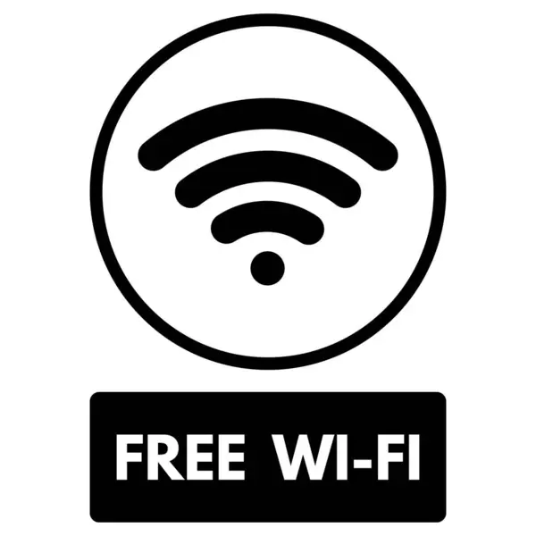 Kostenloses Wifi Symbol Vektor Isoliert Auf Weißem Hintergrund Internet Ikone — Stockvektor