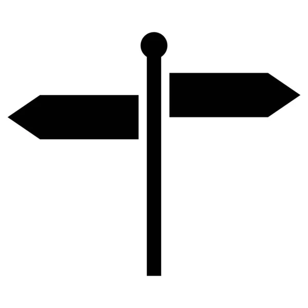 Wegweiser Symbol Vektor Isoliert Auf Weißem Hintergrund Richtungsikone — Stockvektor