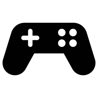 Oyun denetleyici simgesi vektörü beyaz arkaplanda izole edildi. Oyun simgesi