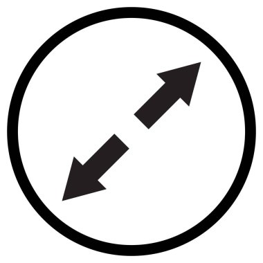 Beyaz arkaplanda tam ekran simge vektörü izole edildi. Simgeyi genişlet