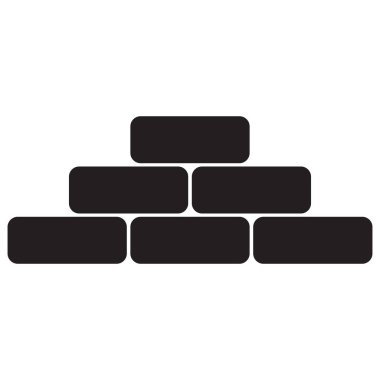 Tuğla simgesi. Tuğla duvar simgesi. Simge oluştur. Yapılandırma simgesi vektörü