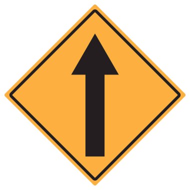 Trafik işaretini takip et. Doğrudan trafik işareti vektörüne git