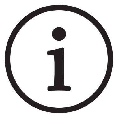 Bilgi simgesi vektörü beyaz arkaplanda izole edildi. Bilgi işareti var. Faq simgesi