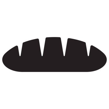 Ekmek simgesi beyaz arkaplanda izole edildi. Vektör illüstrasyonu