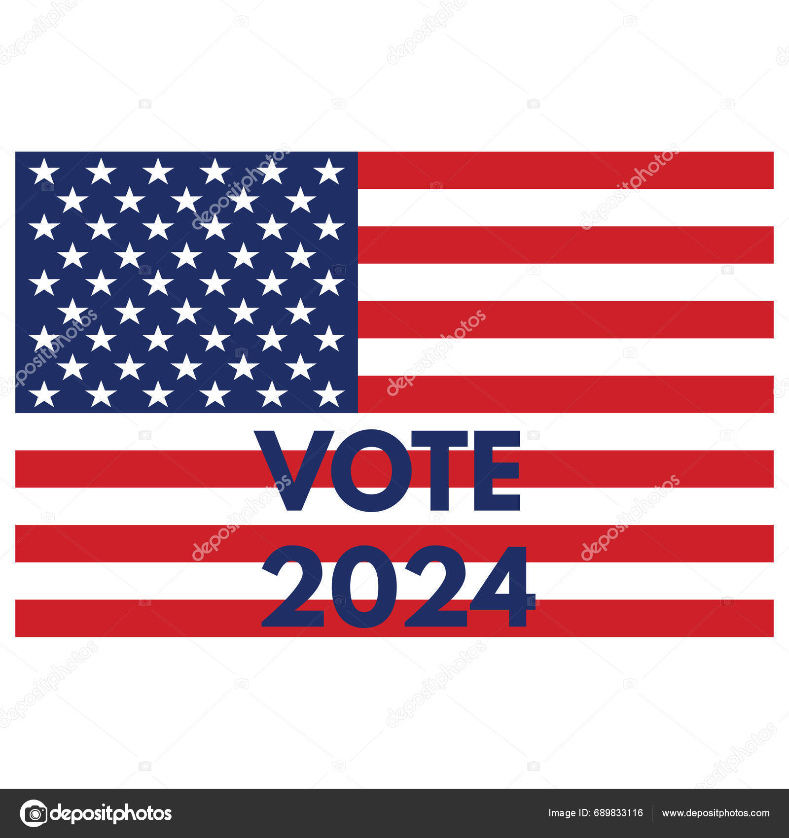 Presidential Election 2024 Usa Vote 2024 Design Vector Illustration