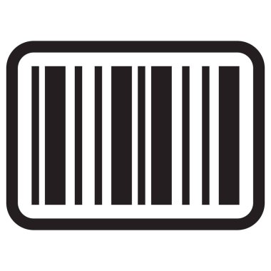 Beyaz arkaplanda izole edilmiş barkod simgesi vektörü