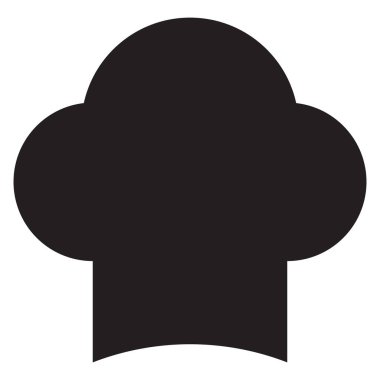 Şef şapkası ikonu. Şef şapka simgesi vektörü beyaz arkaplanda izole edildi