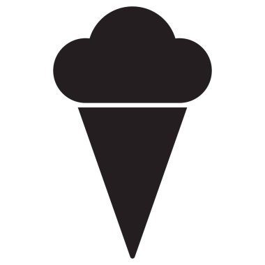 Beyaz arkaplanda izole edilmiş moda tarzında dondurma simgesi