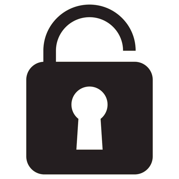 Разблокировать иконку в модном стиле изолированы на белом фоне