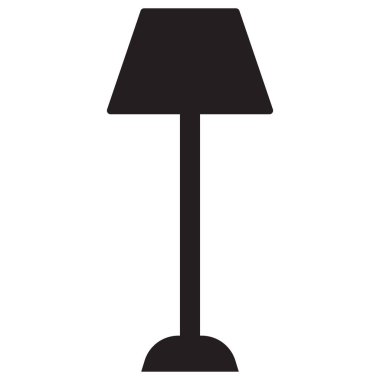 Yer lambası simgesi vektörü beyaz arkaplanda izole edildi