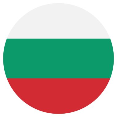 Bulgaristan bayrak vektör simgesi beyaz arkaplanda izole edildi