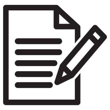 Not simgesi. Dosya simgesini düzenle. Simge yaz. simge vektörünü kaydet