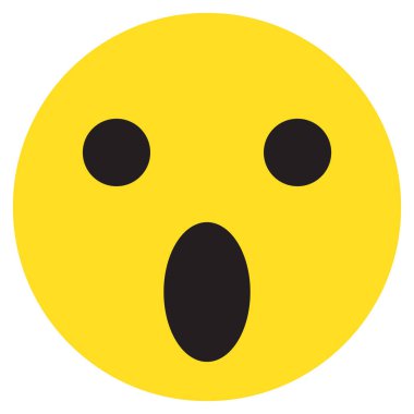 Sürpriz emoji ikonu. Vay canına. Şaşırtıcı duygu simgesi vektörü