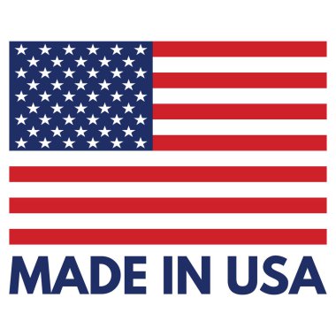 Beyaz arka planda izole edilmiş Amerikan tabelasıyla yapılmış. Vektör illüstrasyonu