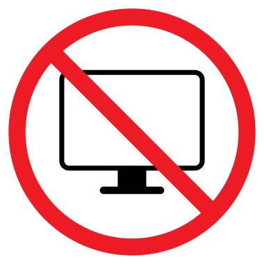 Beyaz arkaplanda hiçbir bilgisayar simgesi izole edilmedi. Vektör illüstrasyonu