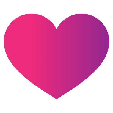 Beyaz arkaplanda kalp ikonu izole edildi. Aşk sembolü vektörü