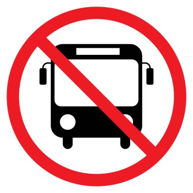 Beyaz arka planda hiçbir otobüs tabelası yok. İşaret vektörüne izin verilmiyor