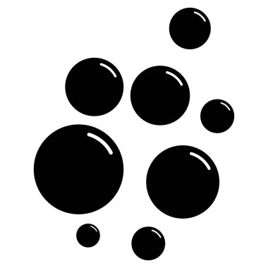 Beyaz arkaplanda baloncuk simgesi izole edildi. Kabarcık simgesi vektörü