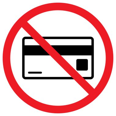 Kredi kartı ikonu yok. Kredi kartı imzalamak yasak. Kredi kartı simgesi alma vektörü yok