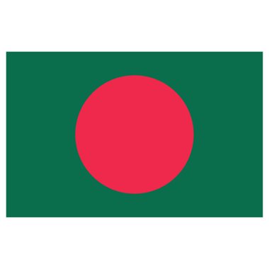 Bangladeş bayrağı beyaz arkaplanda izole edildi. Vektör illüstrasyonu