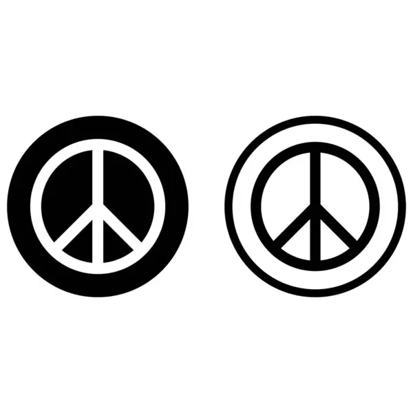 stock vector Peace icon set in two styles isolated on white background . Peace symbol icon vector