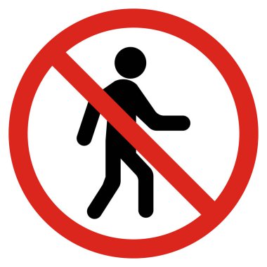 Giriş işareti yok. Yayalara giriş yasağı tabelası yok. Simge vektörünü girin