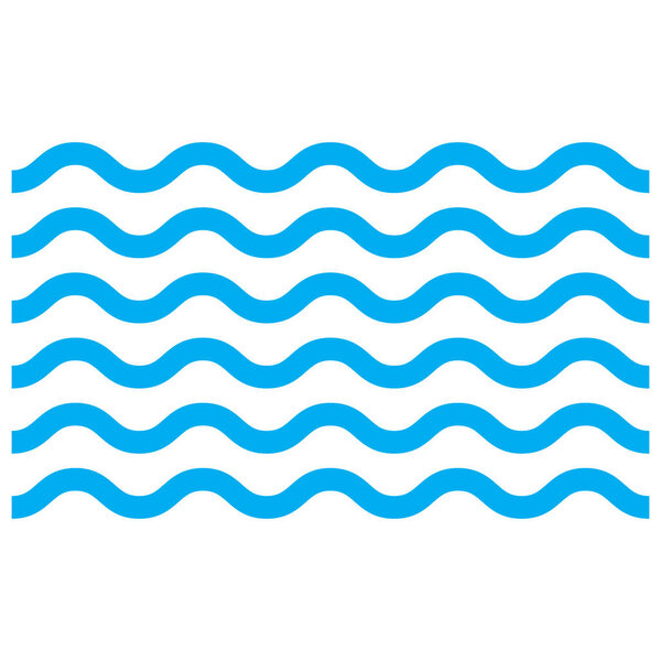 Blue waves icon in trendy style isolated on white background . Water wave icon vector