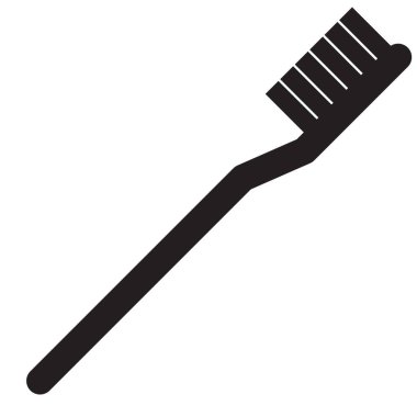 Diş fırçası simgesi beyaz arkaplanda izole edildi. Vektör illüstrasyonu