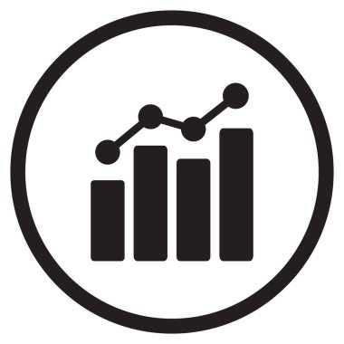 Çizelge analiz simgesi. İstatistik sıralama simgesi. İş istatistik ikonu vektörü
