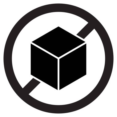 Şekersiz ikon. Ürün paketi için şeker eklenmemiş simge. Şekersiz. Vektör illüstrasyonu