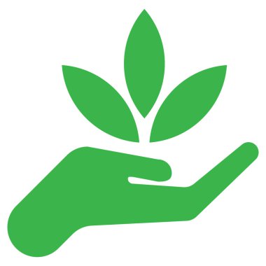 Beyaz arkaplanda yeşil yapraklar var. Eko ikon tasarımı. Vektör illüstrasyonu