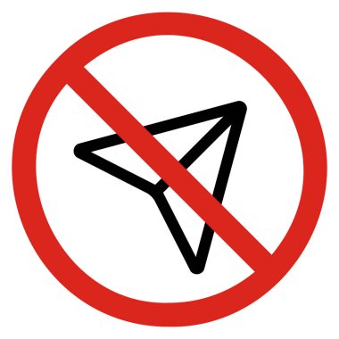 Beyaz arkaplanda izole edilmiş bir ileti işareti yok. Gönderme işareti yok. Vektör illüstrasyonu