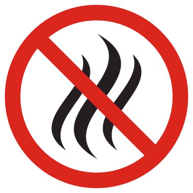 No bad smell sign . Stop bad smell sign . Forbidden flavors symbol . No odor icon vector clipart