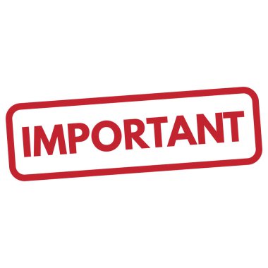 Önemli pul simgesi beyaz arkaplanda izole edildi. Kırmızı önemli pul etiketi. Vektör illüstrasyonu