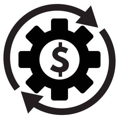 Maliyet yönetimi simgesi. Optimizasyon simgesine mal olur. Vektör illüstrasyonu