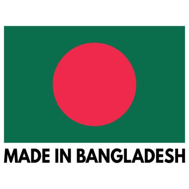 Bangladeş ikonunda yapılmış. Bangladeş ürün etiketi simgesi. Vektör illüstrasyonu