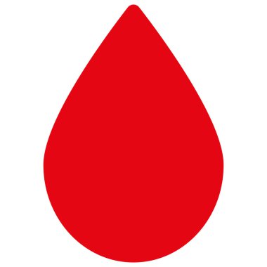 Kırmızı kan damlası simgesi beyaz arkaplanda izole edildi. Kan simgesi vektörü