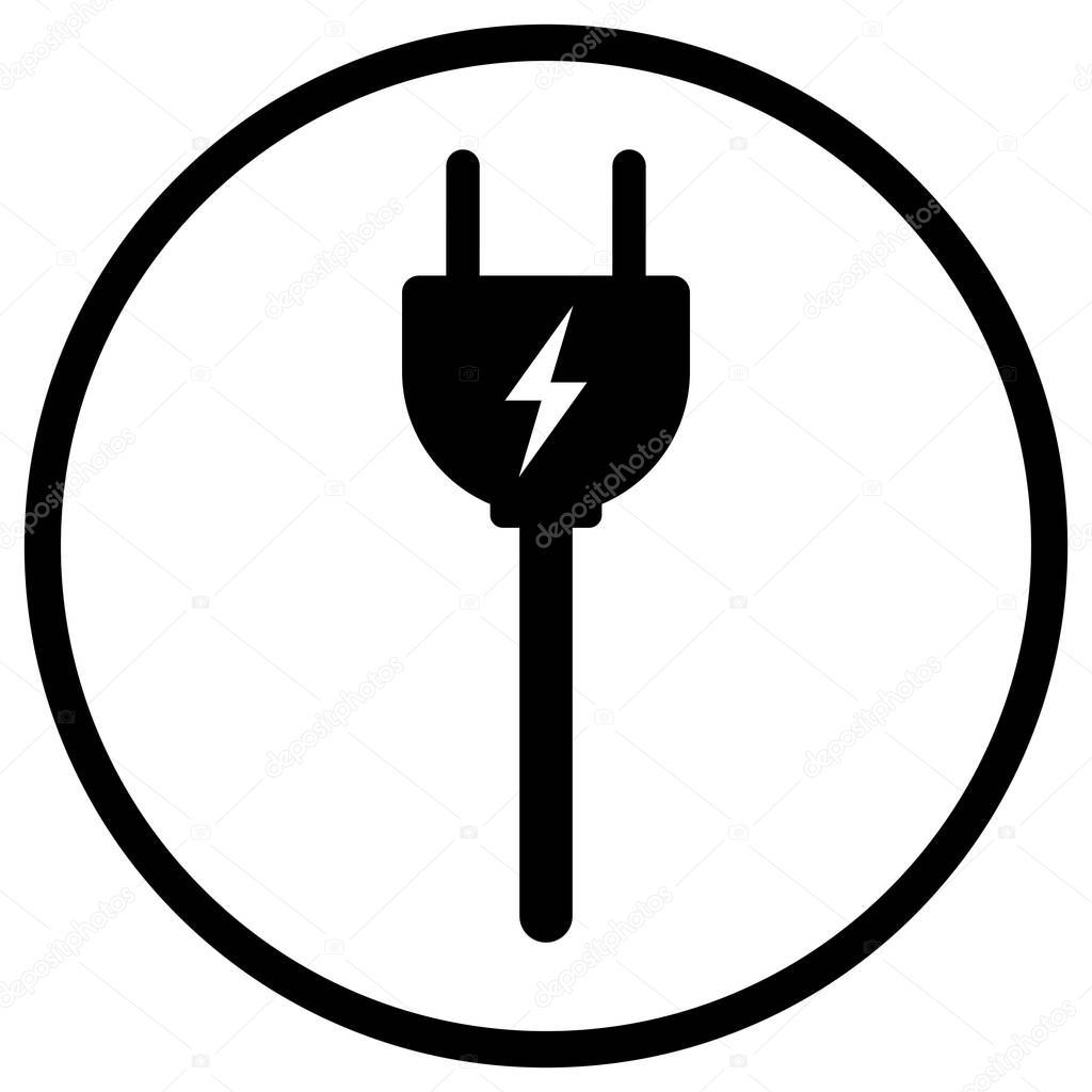Electric charging station icon . Electric plug icon . Ev charging point station icon vector