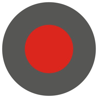 Kayıt düğmesi simgesi beyaz arkaplanda izole edildi. Kayıt simgesi. Vektör illüstrasyonu