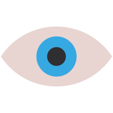 Beyaz arka planda insan gözü simgesi izole edildi. Göz simgesi. Vektör illüstrasyonu