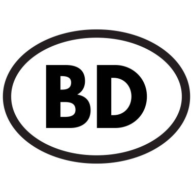 Bangladeş ülke kodu simgesi. Bangladeş kısaltma ikonu. Bangladeş alan adı simgesi. Vektör