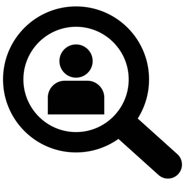 Arama işi boşluk simgesi. İkonun kiralanması. İnsan kaynakları ikonu. Vektör illüstrasyonu